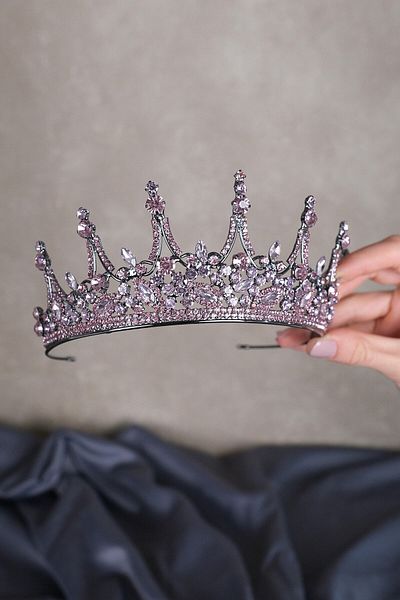 Hobigram Leonis Princess Model Bridal Henna Crown pentru cele mai frumoase mirese – Coroană, Crystal Stone, Model elegant, Tiara de mireasă