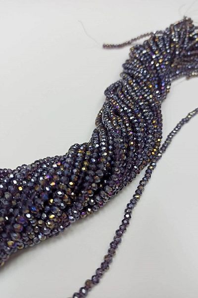 Hobigram Beads Assortment Reflective Gray Crystal Beads 4 mm – Beads, Stylish Design, Women's Accessory – Beads