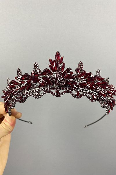 Hobigram Coroana de mireasa Henna cu margele Lena Crystal pentru cei mai frumoși mirese – Coroana, cu pietre de cristal, model elegant –