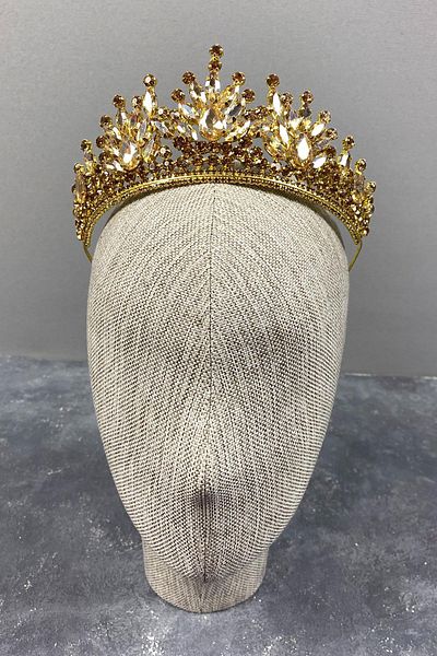 Hobigram Pera Brilliant Stone Bridal Henna Crown for the Most Beautiful Brides – Crown, Crystal Stone, Stylish Model, Bridal Crown –