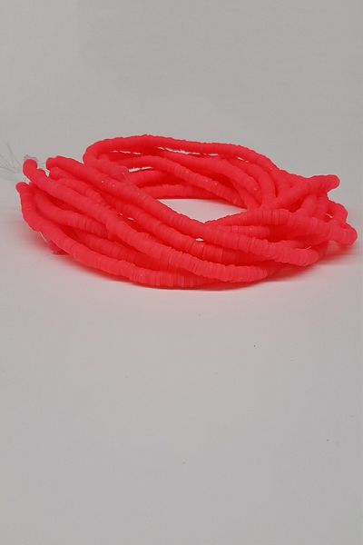 Hobigram Assortment of Beads Neon Dark Orange Fimo Dough Beads 6mm – Beads, Stylish Design, Women's Accessory – B