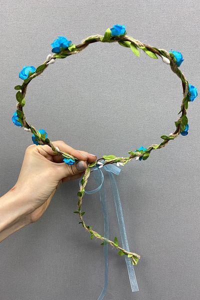 Hobigram Turquoise Paper Rose and Petal Bridesmaid Tiara and Gift Children's Tiara for the Most Beautiful Brides – Tiara – Tiara