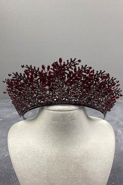 Hobigram Coroana de mireasa cu henna brodata cu margele Nairobi pentru cele mai frumoase mirese – Coroana, cu piatra de cristal, model elegant – Coroana –