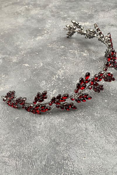 Hobigram Accesoriu pentru păr Coroana de mireasă Henna cu motiv frunze de beril pentru cele mai frumoase mirese – Coroană, cu pietre de cristal – Coroană –