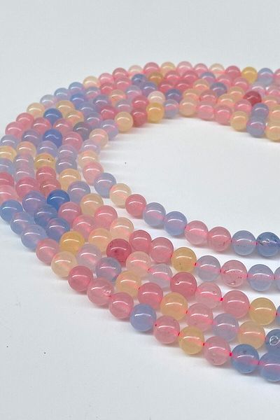 Hobigram Beads Assortment Pink Ceyt Natural Stone Beads 8 mm – Beads, Stylish Design, Women's Accessory – Beads