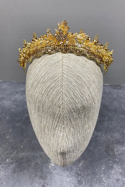 Hobigram Coroana de mireasa Henna cu margele Lena Crystal pentru cele mai frumoase mirese - Coroana, cu pietre de cristal, mod elegant