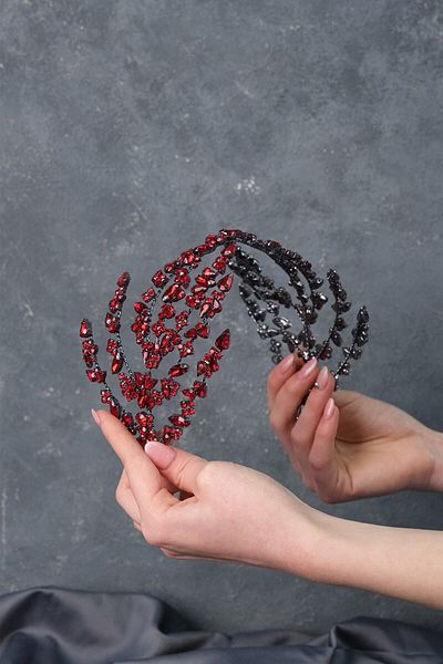 Hobigram Coroana de henna Helen pentru cea mai frumoasa mireasa rosie – Coroana, cu pietre de cristal, model elegant – Coroana