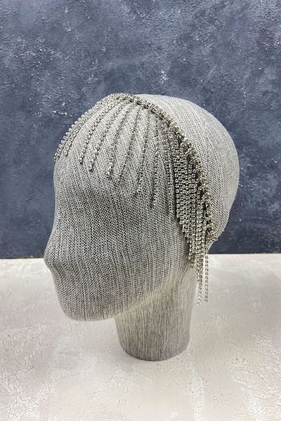 Hobigram Accesoriu de păr Tiara de mireasă cu franjuri cu design special pentru cele mai frumoase mirese – Coroană, piatră de cristal, model elegant –
