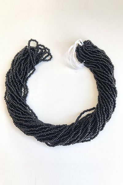 Hobigram Beads Assortment Matte Black Strand Sand Beads 2 mm – Beads, Stylish Design, Women's Accessory – Beads – B