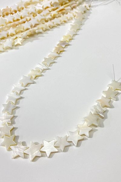 Hobigram Χάντρες Ποικιλία Star Motif Glass Pearl Beads Cream – Χάντρες, Κομψό Σχέδιο, Γυναικείο Αξεσουάρ – Χάντρες
