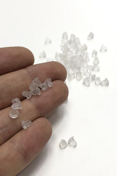 Hobigram Assortment of Beads Transparent Earrings Back Medium Size 20 Pieces – Beads, Stylish Design, Women's Accessory – Boncu