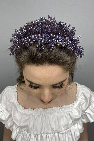 Hobigram Henna și coroană de mireasă cu cristal de piatră Sirius pentru cele mai frumoase mirese – Coroană, cu piatră de cristal, model elegant – Coroană –
