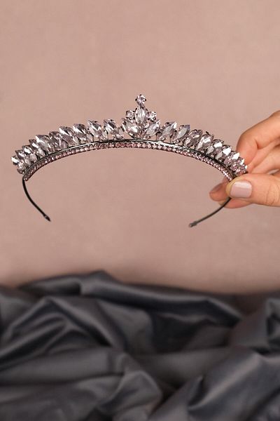 Hobigram Coroana de mireasa Henna cu piatra Mekik pentru cei mai frumoși mireși – Coroană, piatră de cristal, model elegant, coroană de mireasă – T