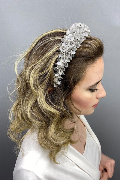 Hobigram Light Gray Fairy Henna and Bridal Crown for the Most Beautiful Brides – Crown, Crystal Stone, Stylish Model, Bridal Crown – t