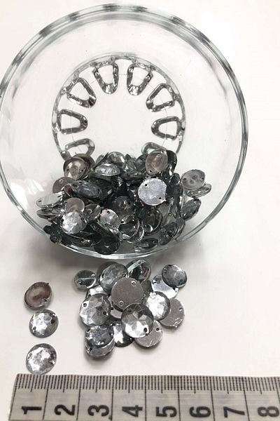 Hobigram Sortiment de mărgele de culoare transparentă, rotundă, din plastic, piatră (20 gr) – mărgele, design elegant – mărgele – B