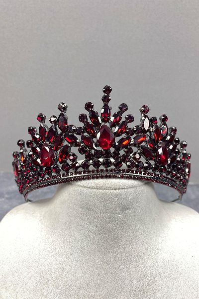 Hobigram Pera Bright Stone Bridal Henna Crown pentru cele mai frumoase mirese – Coroană, Crystal Stone, Model elegant, Tiara de mireasă –