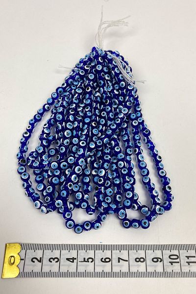 Hobigram Συλλογή χάντρες Στρογγυλές χάντρες Evil Eye 5 Σειρές 6 mm – Χάντρες, Κομψό Σχέδιο, Γυναικείο Αξεσουάρ – Χάντρες