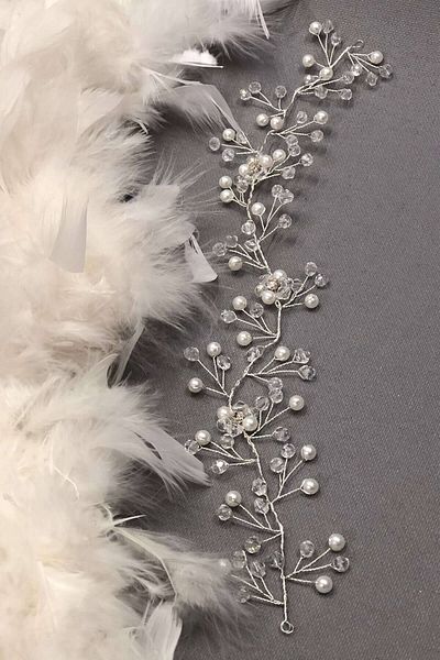 Hobigram Bridal Accessory Cream Crystal Hair and Turban Accessory – Bridal Accessory, Stylish Design – Bridal Access