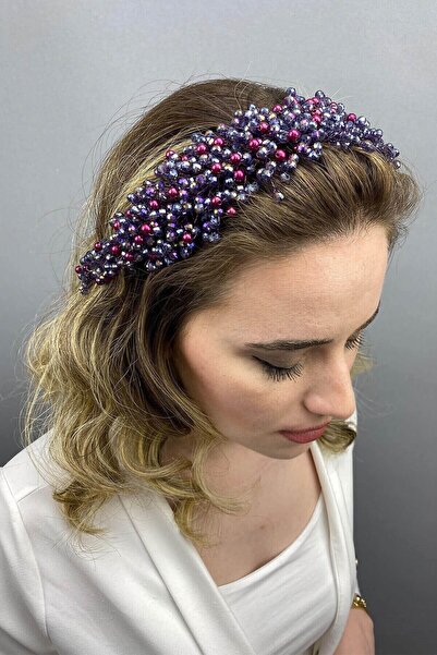 Hobigram Accesoriu de nuntă Lisa Model Tiara de mireasă cu henna – Design spe...