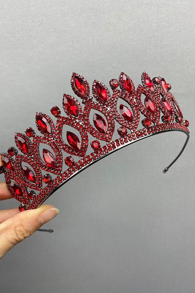 Hobigram Bridal Accessory Elis Model Henna Bridal Crown and Earrings – Bridal Accessory, Stylish Design, Women's Accessory