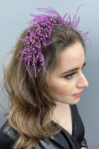 Hobigram Bridal Accessory Plum Capella Hair and Turban Accessory – Other Hair Accessories, Stylish Design – Other