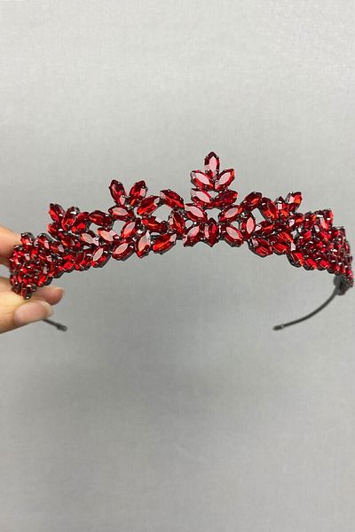 Hobigram إكسسوار العروس Red Dream Model Bridal Henna Crown - إكسسوار العروس، تصميم أنيق، إكسسوار نسائي