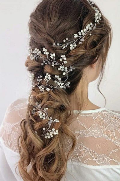 Hobigram Bridal Accessory Bridal Crown Hair Accessory with Pearls – Bridal Accessory, Stylish Design, Women's Accessory – g
