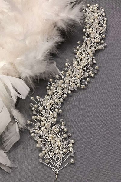 Hobigram Bridal Accessory Cream Pearl Puffer Model Hair Accessory – Bridal Accessory, Stylish Design – Bridal Accesso