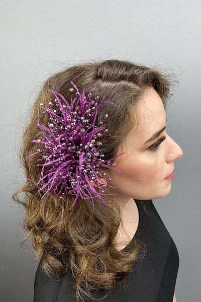 Hobigram Hair Accessory Crystal Beaded and Feather Hair Accessory – Other Hair Accessories, Stylish Design – Other