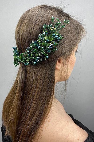 Hobigram Hair Accessory Women's Green Model Double Sided Bridal Hair Accessory – Other Hair Accessories – Other S