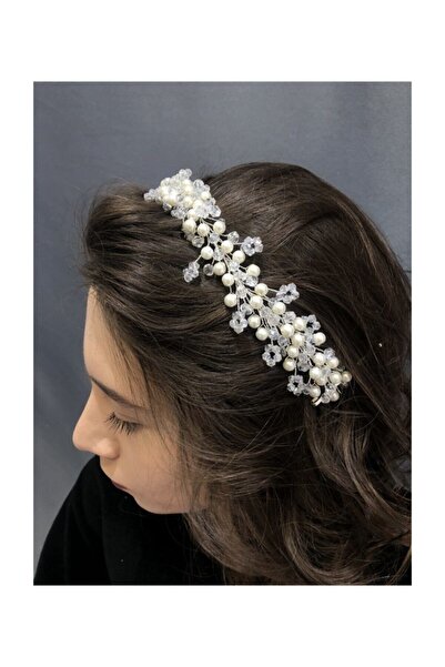 Hobigram Düğün Malzemesi Incili Ve Şeffaf Cam Kristal Boncuklu Gelin - Kına T...