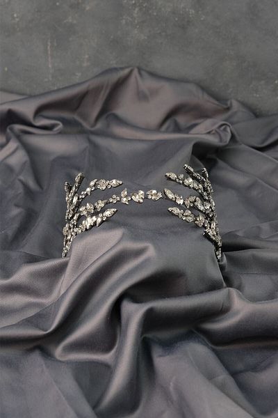 Hobigram Bridal Accessory Silver Double Sided Helen Bridal Henna Crown – Bridal Accessory, Stylish Design – Bridal Aks