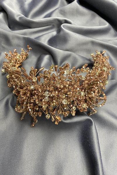 Hobigram Bridal Accessory Zosma Crystal Stone Henna and Bridal Crown – Bridal Accessory, Stylish Design – Bridal Access
