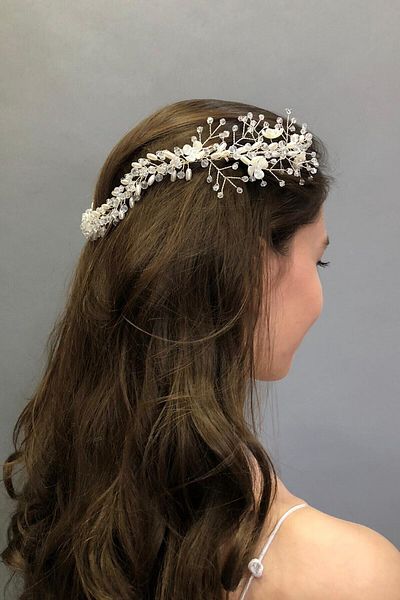 Hobigram Hair Accessory Double-Sided Almond Bead Embroidered Emyy Bridal Hair Accessory – Other Hair Accessories