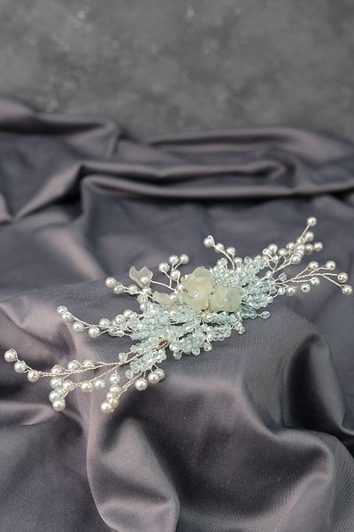 Hobigram Hair Accessory Water Green Irem Pearl Beaded Hair and Turban Accessory – Other Hair Accessories – Other