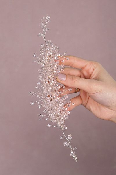 Hobigram Hair Accessory Deren Crystal Beaded Bridal Crown Hair Accessory – Other Hair Accessories, Stylish Design