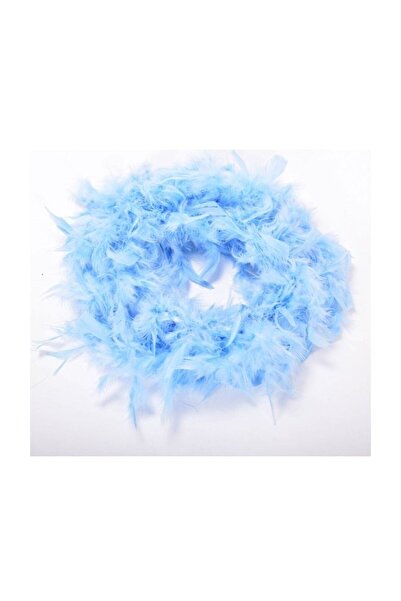 Hobigram Parti Malzemeleri 2 Metre Boa Kalın Otriş Kaz Tüyü Açık Mavi ( En : ...