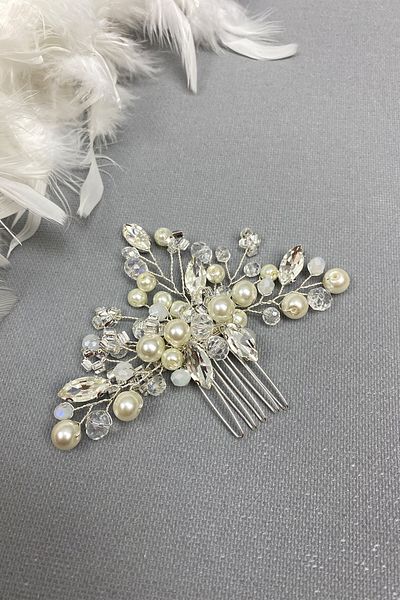 Hobigram Bridal Accessory Alya Scalloped Buckle Bridal Hair Accessory – Bridal Accessory, Stylish Design – Bridal Accesso