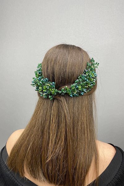 Hobigram Hair Accessory Women's Green Model Double Sided Bridal Hair Accessory – Other Hair Accessories – Other S