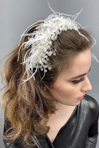 Hobigram Bridal Accessory Ecru Capella Hair and Turban Accessory – Other Hair Accessories, Stylish Design – Other
