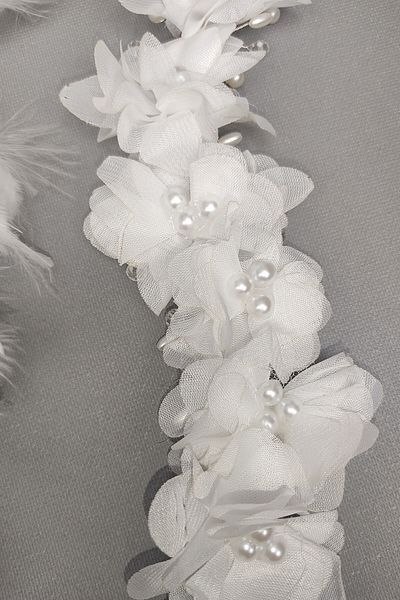 Hobigram Bridal Accessory White Laser Floral Crystal Hair Accessory – Bridal Accessory, Stylish Design – Bridal