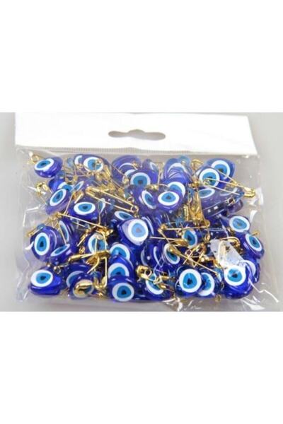 Hobigram Parti Malzemeleri Iğneli Nazar Boncuğu 100 Adet Nazar Boncuğu Süslem...