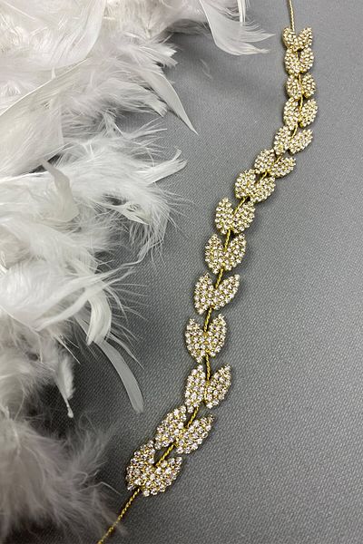 Hobigram Bridal Accessory Gold Color Bella Leaf Pattern Hair Accessory – Bridal Accessory, Stylish Design – Bridal