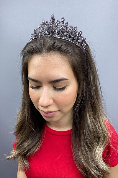 Hobigram Bridal Accessory Purple Hera Model Bridal Henna Crown – Bridal Accessory, Stylish Design, Women's Accessory – Ge