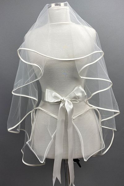 Hobigram Bridal Accessory White Piping Bridal Veil Henna Face Cover – Bridal Accessory, Stylish Design – Bridal Ak