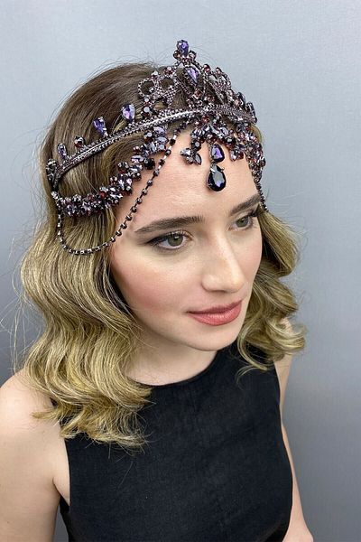Hobigram Bridal Accessory Hurrem Bridal Henna Crown – Special Design, Accessory, Quality Production, Eye-Catching Style –