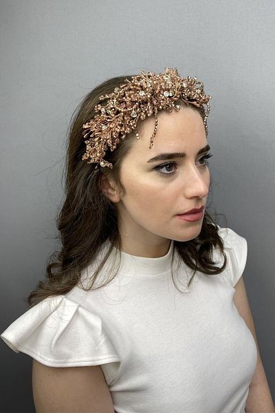Hobigram Bridal Accessory Zosma Crystal Stone Henna and Bridal Crown – Bridal Accessory, Stylish Design – Bridal Access