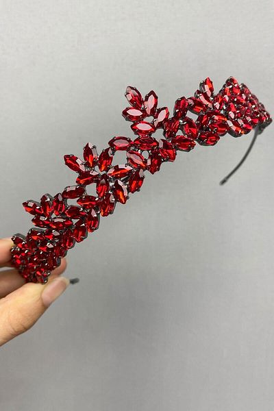 Hobigram إكسسوار العروس Red Dream Model Bridal Henna Crown - إكسسوار العروس، تصميم أنيق، إكسسوار نسائي