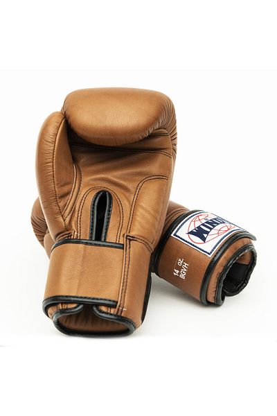 WINDY BGVH-N Natural Genuine Leather Gloves Boxing - Brown