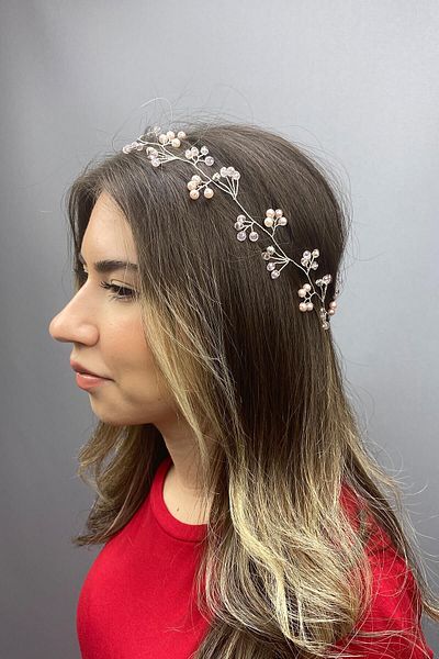 Hobigram Bridal Accessory Powder Arya Spring Branch Bridal Hair Accessory – Bridal Accessory, Stylish Design – Bridal Ak